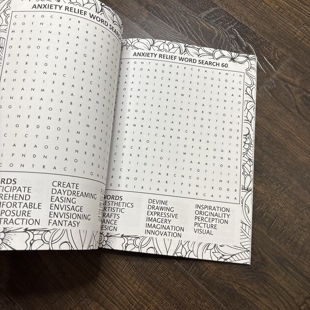 1200 Large Print Word Search for Adults Anxiety Relief by Book New - Picture 3 of 4